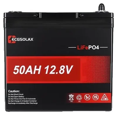 Immagine prodotto di Batteria al litio, capacità 50Ah, sistema di gestione della batteria (BMS) da 100A, 12,8V 50Ah