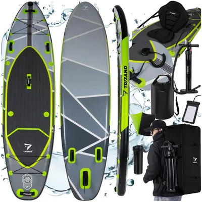 Trizand SUP-Board, 335 cm, mit Paddel, Sitz, Pumpe und Transporttasche