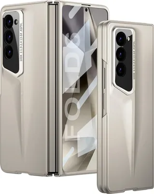 Image de Etui pour Samsung Galaxy Z Fold 6 Etui rigide mat ultrafin avec protection d'écran intégrée gris titane