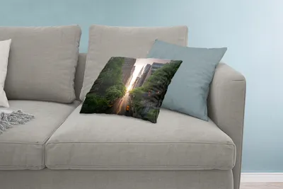 Produktbild von MuchoWow® Zierkissen Sofakissen Wohnzimmer Dekokissen 60x40 cm New Yorker Straße am Morgen - Kopfkissen - Polster mit Foto