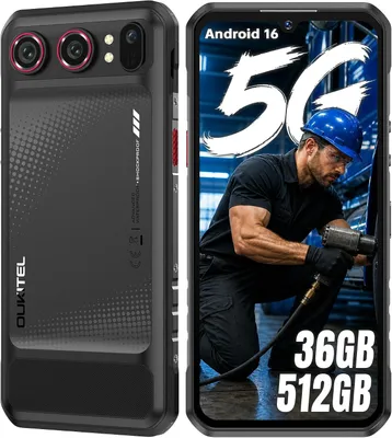 Produktbild von OUKITEL WP68 Air 5G Outdoor Handy 36GB+512GB 8000mAh/45W Outdoor Camping Smartphone Ohne Vertrag 6,88'' 120 Hz Android 16 Nachtsichtkamera,NFC,Schwarz