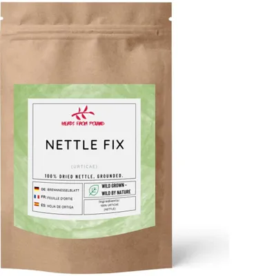 Produktbild von Herbs from Poland Gemahlene Brennnessel – Reich an Eisen & Vitaminen, Unterstützt Blutbildung & Entgiftung, 100% Natürlich – 500g