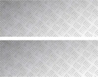 Immagine prodotto di vidaXL Gradino rettangolare 2 pezzi Argento 80 x 30 cm Alluminio