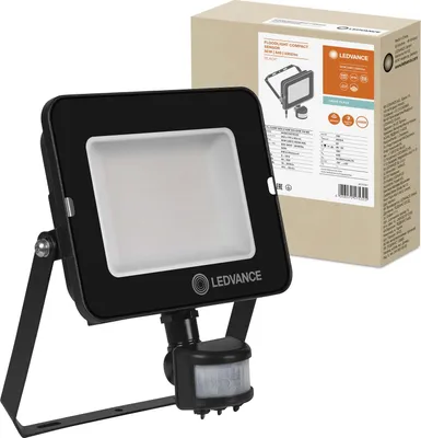 Zdjęcie produktu dla Naświetlacz LED Reflektor Zewnętrzny Lampa 50W 5000lm 4000K IP65 Czarny Z Czujnikiem Ruchu i Zmierzchu Floodlight Ledvance