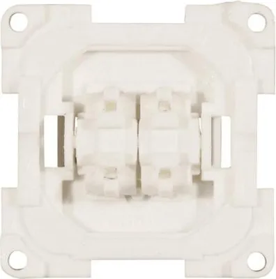 Produktbild von Weißer 12 Volt Schalter mit Doppelfunktion, 45 Millimeter Einbautiefe