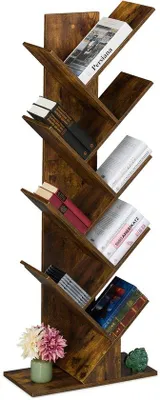 Productafbeelding van Boekenkast van hout in de vorm van een boom - Stijlvol en veelzijdig - 1 stuk - 138 x 51 x 25 cm