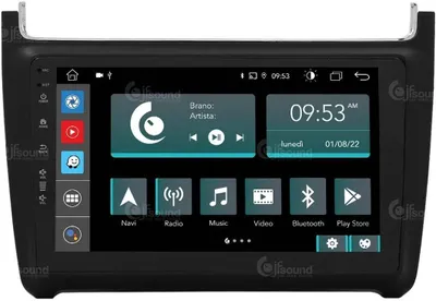 Obrázek produktu pro Autorádio Volkswagen Polo – 9palcový dotykový displej – GPS navigace – Bluetooth a Wi-Fi