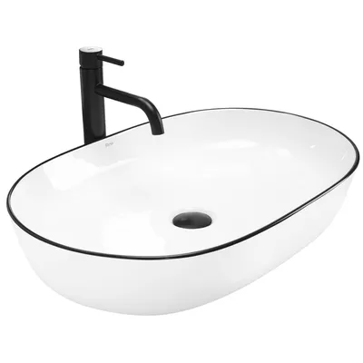 Zdjęcie produktu dla Umywalka nablatowa Rea CLEO 61 Black edge