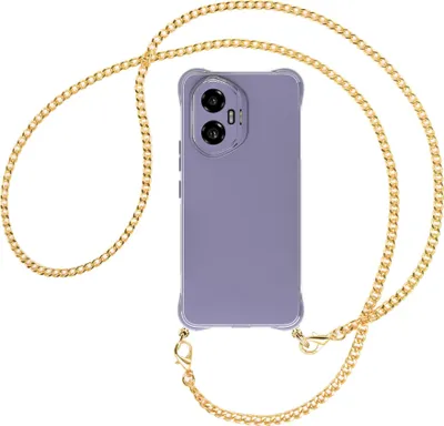 Produktbild von Handykette Backcover-Schutzhülle mit Band (Metall goldfarben) für Honor 300 5G - goldfarbene Kette