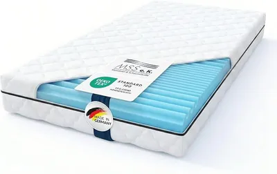 Imagen del producto de Colchón de espuma viscoelástica de 7 zonas, 140 x 200 cm, altura 12 cm, firmeza H2/H3, diseño ergonómico y transpirable. Colchón con funda extraíble y lavable, certificado