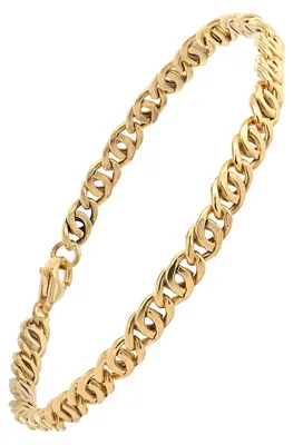 Produktbild von Tigeraugen-Ketten Armband Breite 4,4 mm 19 cm massiv 333 -8 Karat Gold