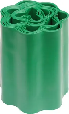 A roll of green garden edging.