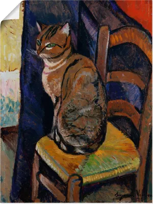 Produktbild von ARTland Poster Skizze Stuhl sitzende Katze. Größe: 30x40 cm