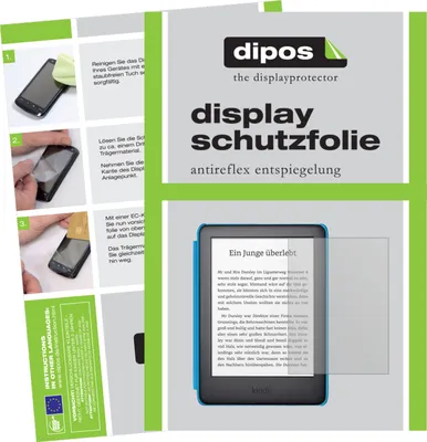 Produktbild von 2x Schutzfolie für Amazon Kindle Kids Edition (2019) matt Displayschutzfolie Folie Display Schutz dipos