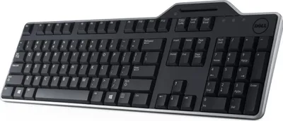 Zdjęcie produktu dla DELL Klawiatura Pro z czytnikiem kart smart — KB813 - US International (QWERTY), Pełnowymiarowy (100%), Przewodowa, USB, QWERTY, Czarny
