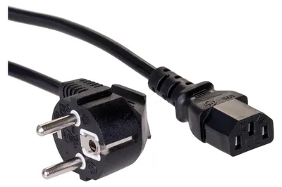 Image de Câble d'alimentation Akyga AK-PC-05A CEE 7/7 - IEC C13 250V/50Hz 10A 5m noir
