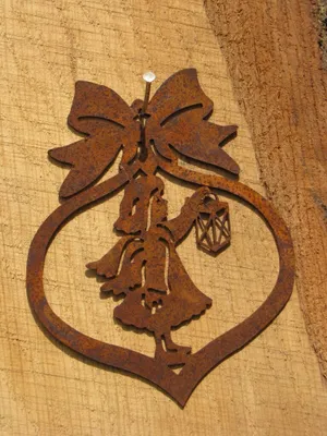 Produktbild von Edelrost Christbaumschmuck Engel mit Laterne
