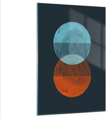 Produktbild von Bilder auf glas - Einteilig - Geometrie Abstraktion Minimalismus - 80x120cm - Glasbilder - Wandbilder - Bilder - Wanddekoration aus Glas - Glas Bilder - Wandbild auf Glas - GPA80x120-5042