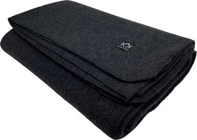 Produktbild von Famanu Wolldecke 80% Wolle - 20 kg - warm - waschbar - 64" x 88" - charcoal grau