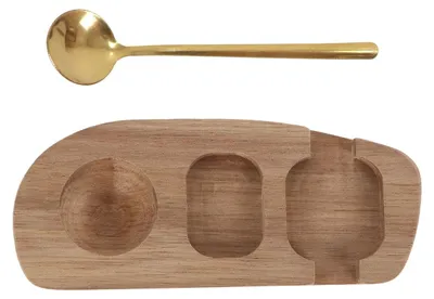 Holz-Eierbecher-Set 16×6,5×2 cm – Eierhalter für den Frühstückstisch