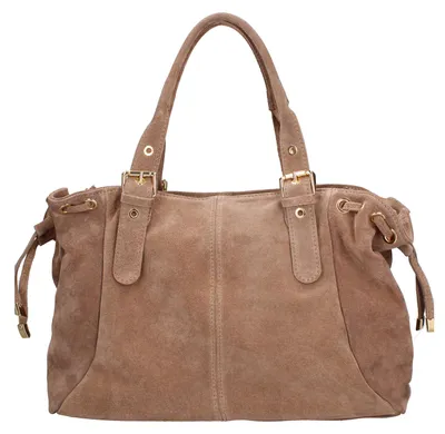 Produktbild von Handtasche für Damen, aus echtem Leder, hergestellt in Italien, in der Farbe Himmelblau, mit Reißverschluss