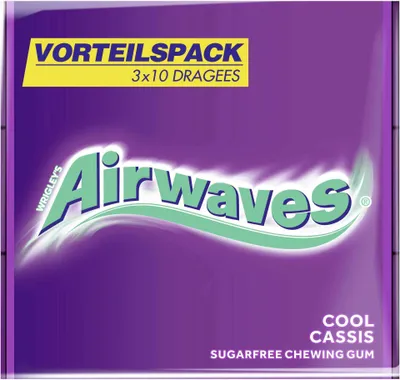 Produktbild von AIRWAVES Multipack Cool Cassis 3x10 Dragees (1 Packung - Einzelartikel)
