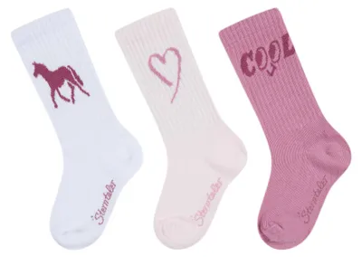 Productafbeelding van Sterntaler kindersokken set voor meisjes, 3 paar – lange babysokken en kindersokken