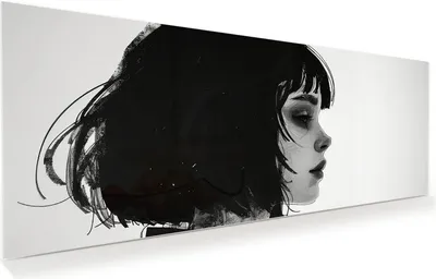 Produktbild von Glasbild 125x50cm in XXL für Wohnzimmer, Schlafzimmer Motiv Silhouetten Porträt