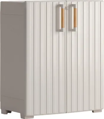 Immagine prodotto di Dmora Armadio da Esterno Melville 45x80x98h cm Marrone Sabbia, 2 Ante Impermeabile  Italy
