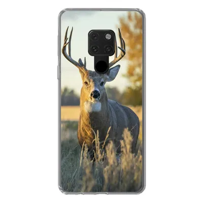 Produktbild von MuchoWow® Handyhülle Schutzhülle Hülle für Huawei P40 Lite Hirsche - Gras - Herbst - Geweih - Natur - Tiere Silikon Softcase Handy Hülle - Handy