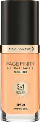 Zdjęcie produktu dla Facefinity 3 w 1 Long Lasting Make-up (All Day Flawless) 30 ml - Kolor: 70W Warm Sand