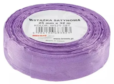 Imagen del producto de Cinta de satén, color púrpura claro, 25 mm x 32 metros - Brewis