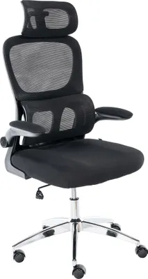 Produktbild von CLP Ergonomischer Bürostuhl Overton mit Kopfstütze und Lendenwirbelstütze schwarz