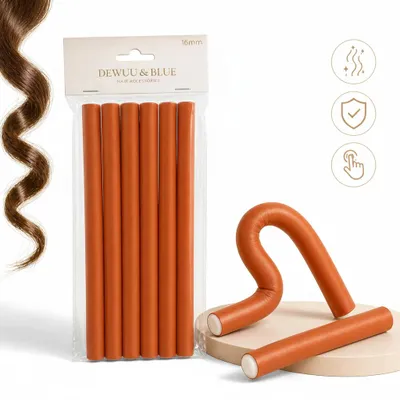 Immagine prodotto di Bigodini in spugna per capelli 16 mm 6 pezzi ricci e onde senza calore, Immagine generata dall'IA