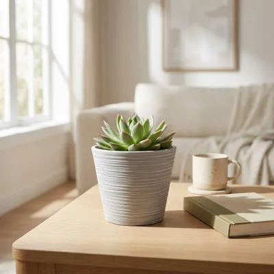 Immagine prodotto di Milani Home - Vaso Per Piante Da Esterno Interno Di Design In Fibra Sintetica Resistente - Antracite
