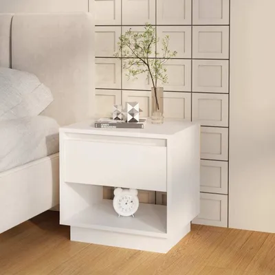 Produktbild von ZMH Nachttisch Weiß 45x34x44 cm Holzwerkstoff