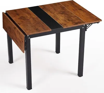 Imagen del producto de Mesa de comedor, mesa de cocina extensible, 120 x 78 x 75 cm, mesa para comedor para 4 personas, mesa para sala de estar, escritorio, ideal para comedor, cocina, diseño industrial
