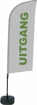 Produktbild von Showdown Beachflag - Komplett-Set - Uitgang Niederländisch - Grau/Schwarz