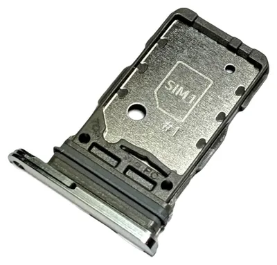 Produktbild von Dual Simkartenhalter für Samsung Galaxy S21 5G (SM-G991B, SM-G991B/DS), Original Ersatzteil, Phantom Weiss