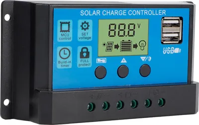 Image de Contrôleur solaire PWM pour système photovoltaïque hors réseau Contrôleur de charge auto-adaptatif 12V/24V (10A)