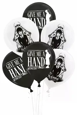 Produktbild von Wednesday Latexballons Artpack 10er Pack für Kindergeburtstag Halloween Party