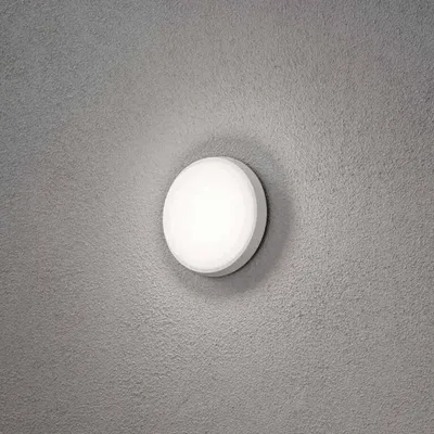 Image de Konstsmide LED Außen Wandlampe Deckenleuchte Cesena Weiß Ø17,5cm 10W 900lm warmweiß 3000K