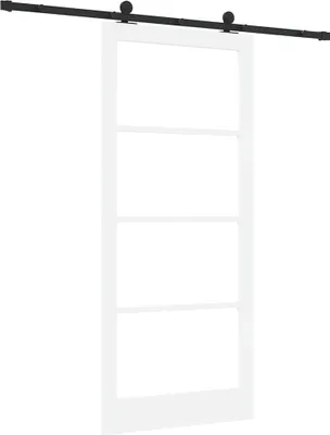 Zdjęcie produktu dla vidaXL Drzwi przesuwne ORKDAL biało-czarne 93 x 211 cm
