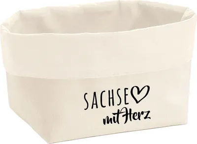 Produktbild von Huuraa Organizer Sachse mit Herz 8 Liter Large Canvas Baumwolle Utensilo Geschenkidee