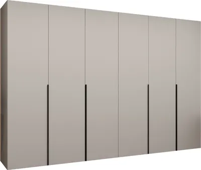 Produktbild von MEBLE KRYSPOL, Kleiderschrank, Schrank 300x202x52, Kaschmir, Griff Schwarz