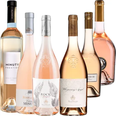 Produktbild von Best Of Provence- Minuty: Prestige & Rose et Or /Miraval: Studio & Jolie-Pitt /Esclan: Whispering Angel & Rock Angel -Rosé Côtes de Provence 2024 75cl