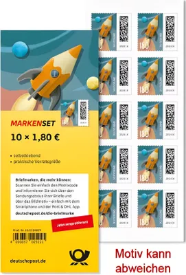 Produktbild von Briefmarke 1,80 Bogen, Motiv 10er Packung, vom Umtausch ausgeschlossen