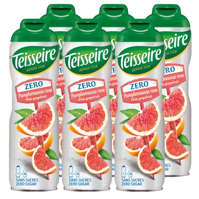 Produktbild von Teisseire Sirup Pink Grapefruit zero Zucker 600ml - Cocktails (6er Pack)