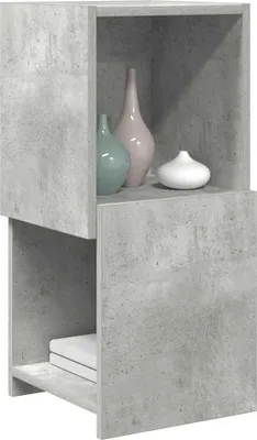 Produktbild von " "Eckschrank Moderner Look - Kommode - Highboard - Beton Grau 30,5x30x65cm Holzwerkstoff NeuMöbel 1643695