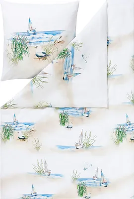 Produktbild von Estella Seersucker Bettwäsche Maggie maritim, Größe:135x200 cm + 80x80 cm